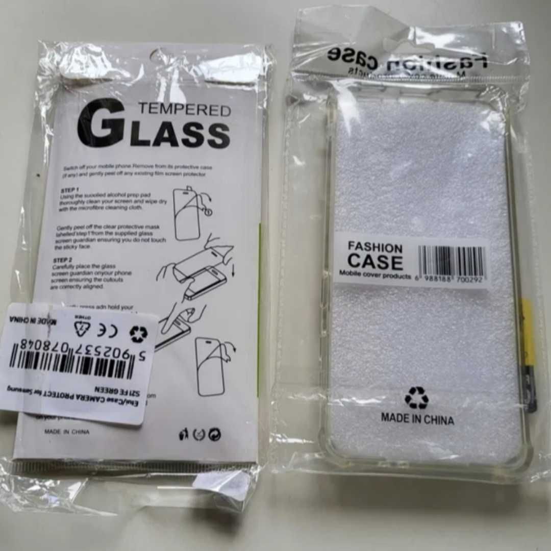Чехол+скло прозорий силіконовий для Samsung S21 5G