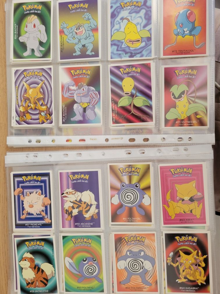 Coleção Completa Pokémon Boomer 1999 – 150 Cromos em Estado Impecável