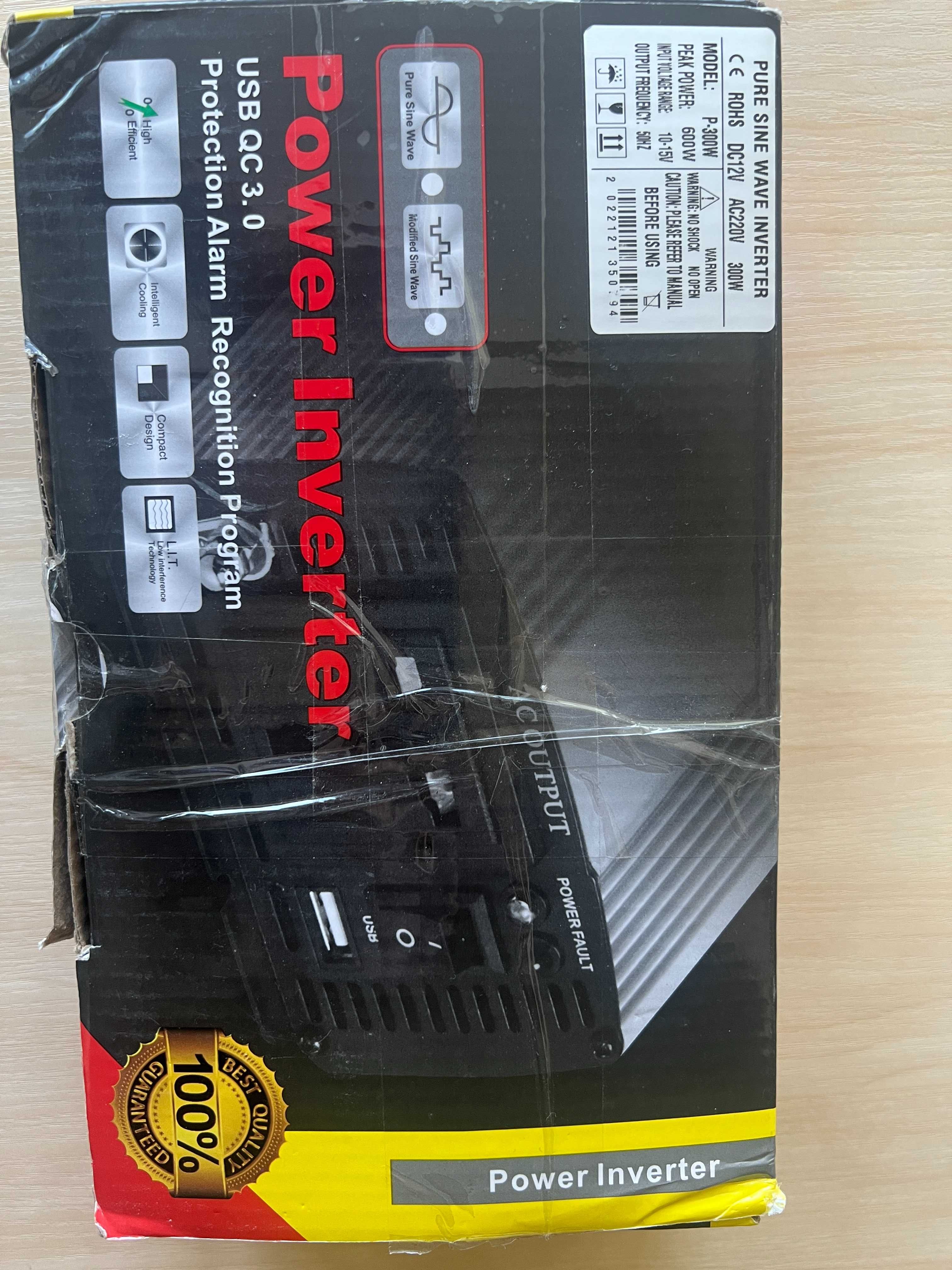 Інвертор-перетворювач з чистою синусоїдою JYINS P-300/600W 12V new