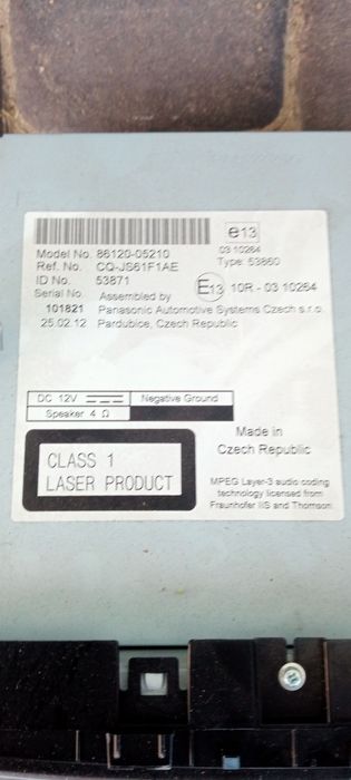 Radio Toyota Avensis t27 orginalne