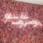 Neon LED Dekoracyjny YOURE LIKE REALLY PRETTY Biały Ściemn 45x25cm USB