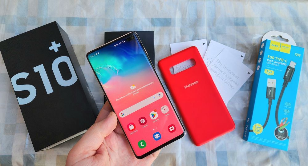 Samsung s10 plus.8/128Gb.Ceramic White.Сертифицирован в Украине.