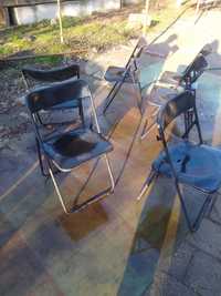 6 krzesełek metal plastik