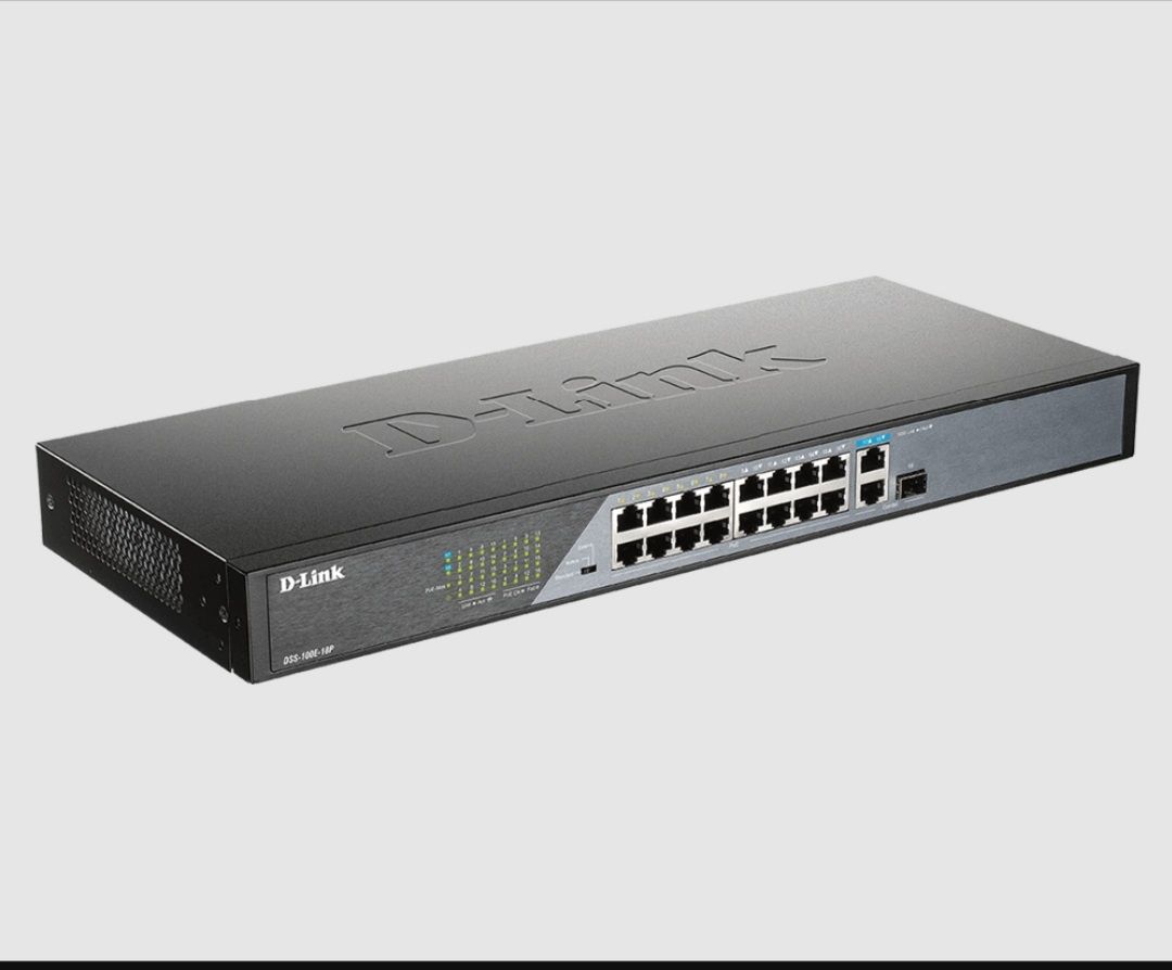 Switch PoE 18x monitoring d link cctv