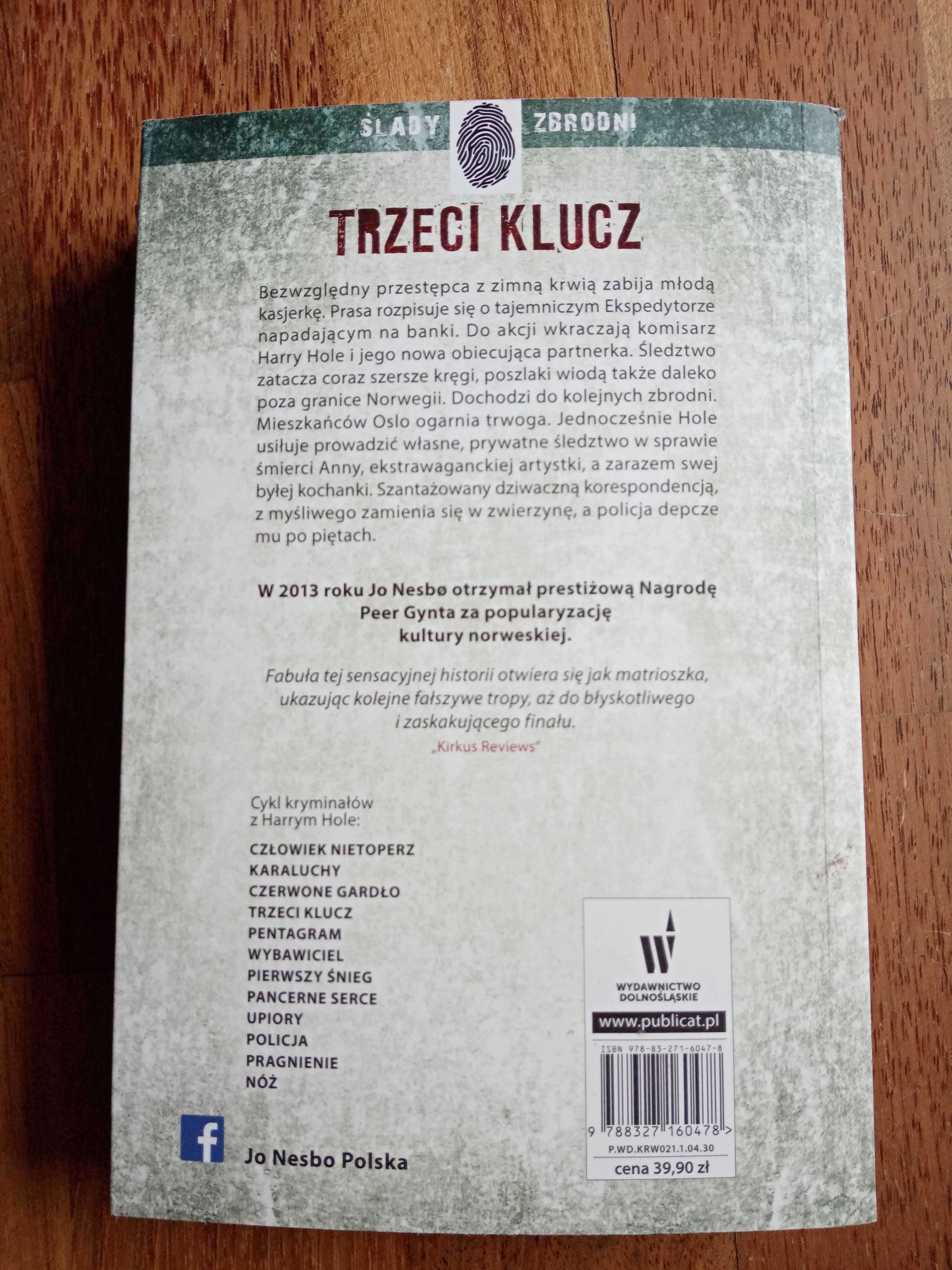 Książka Jo Nesbo "Trzeci klucz"