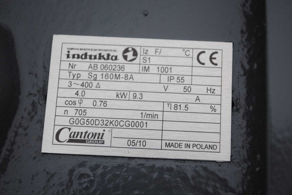 Silnik elektryczny 4kw 705obr./min.. Firmy INDUKTA