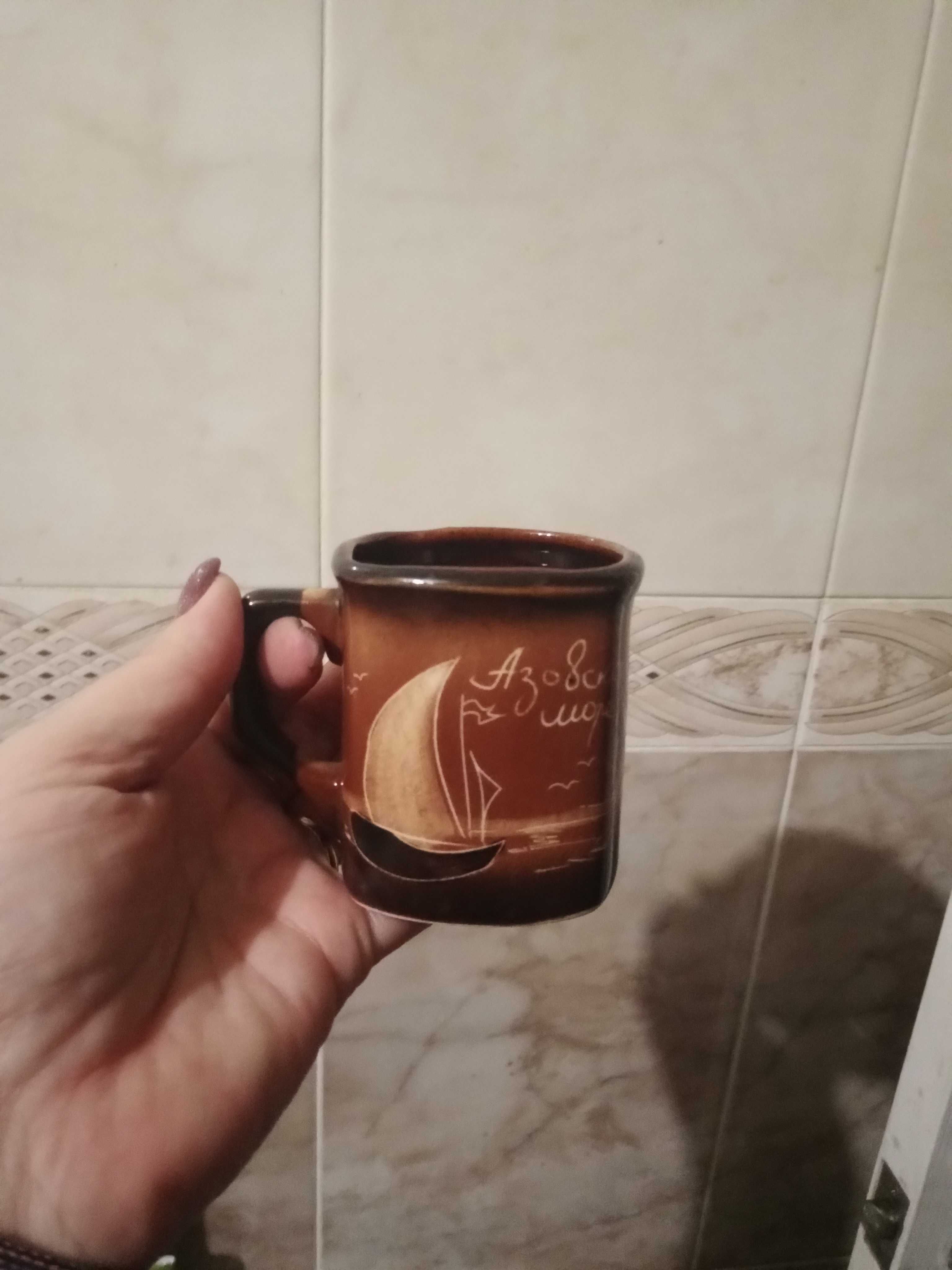 Чашечка из глины ,памятная, подарочная - Азовское море