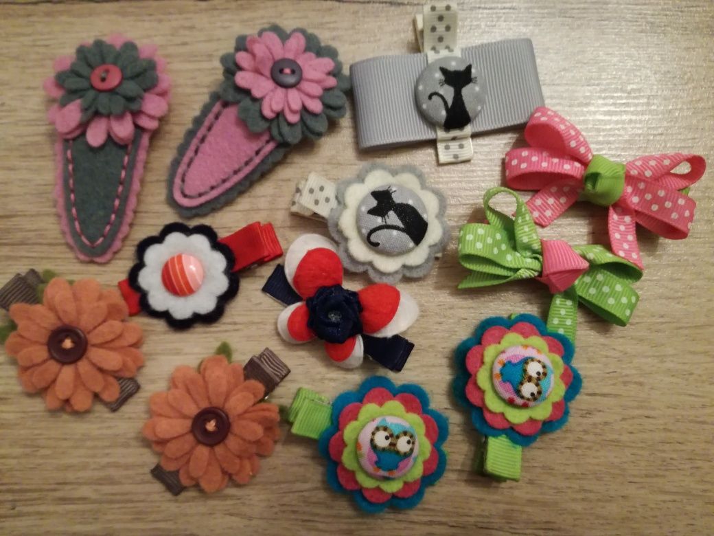 Spinki do włosów, spineczki handmade, komplet 2 szt.