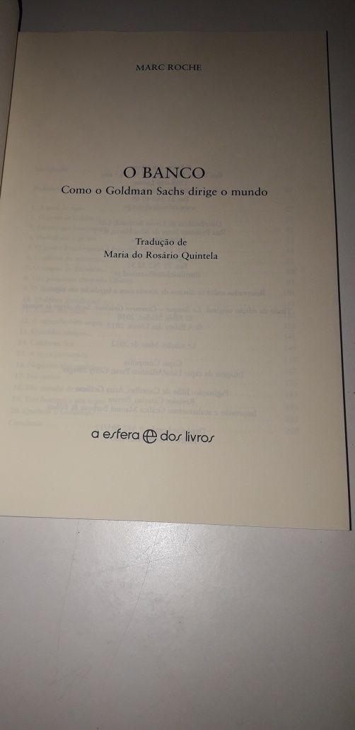 O Banco (Como o Goldman Sachs Dirige o Mundo) Marc Roche