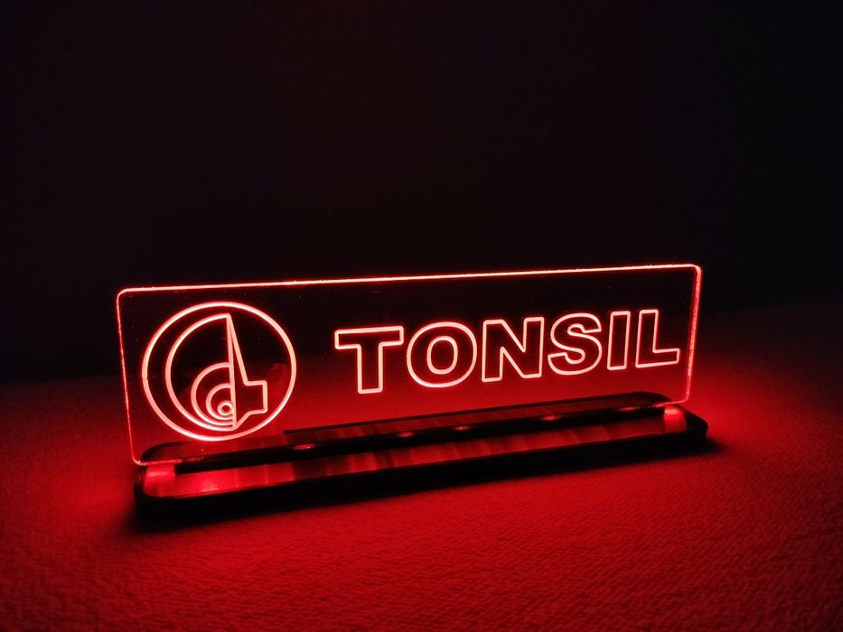Tonsil, logo, lampka led