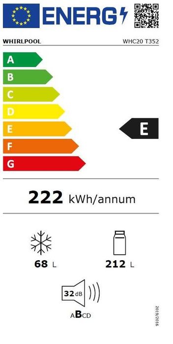 Вбудований холодильник Whirlpool WHC20 T352