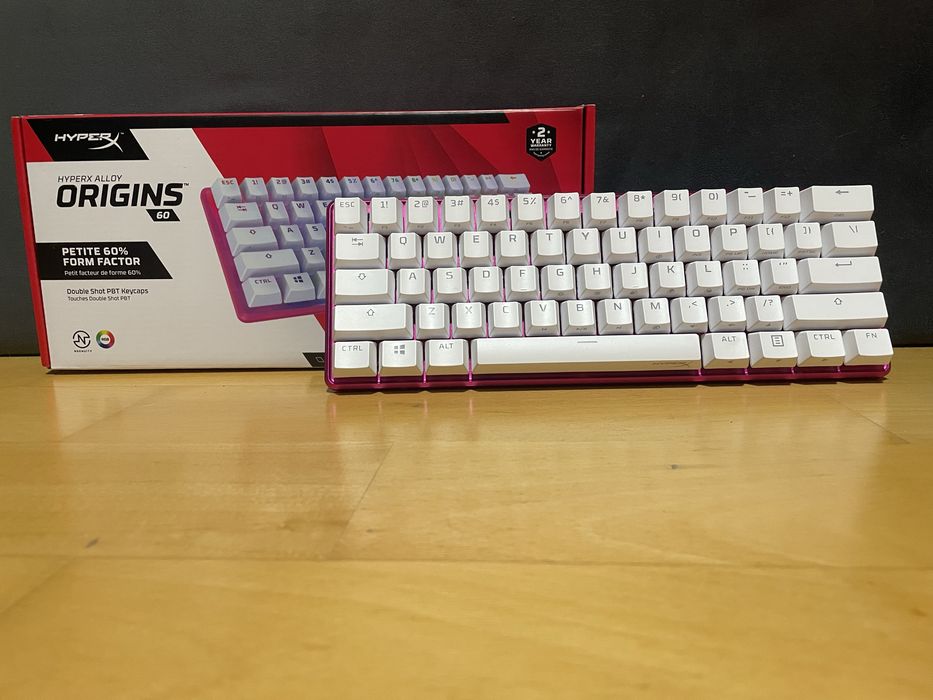 Klawiatura Mechaniczna HyperX Alloy Origins 60 Wersja Różowo Biała