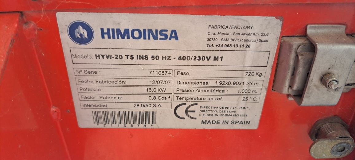 Gerador Himoinsa 20 kVA Motor Yanmar com Atrelado