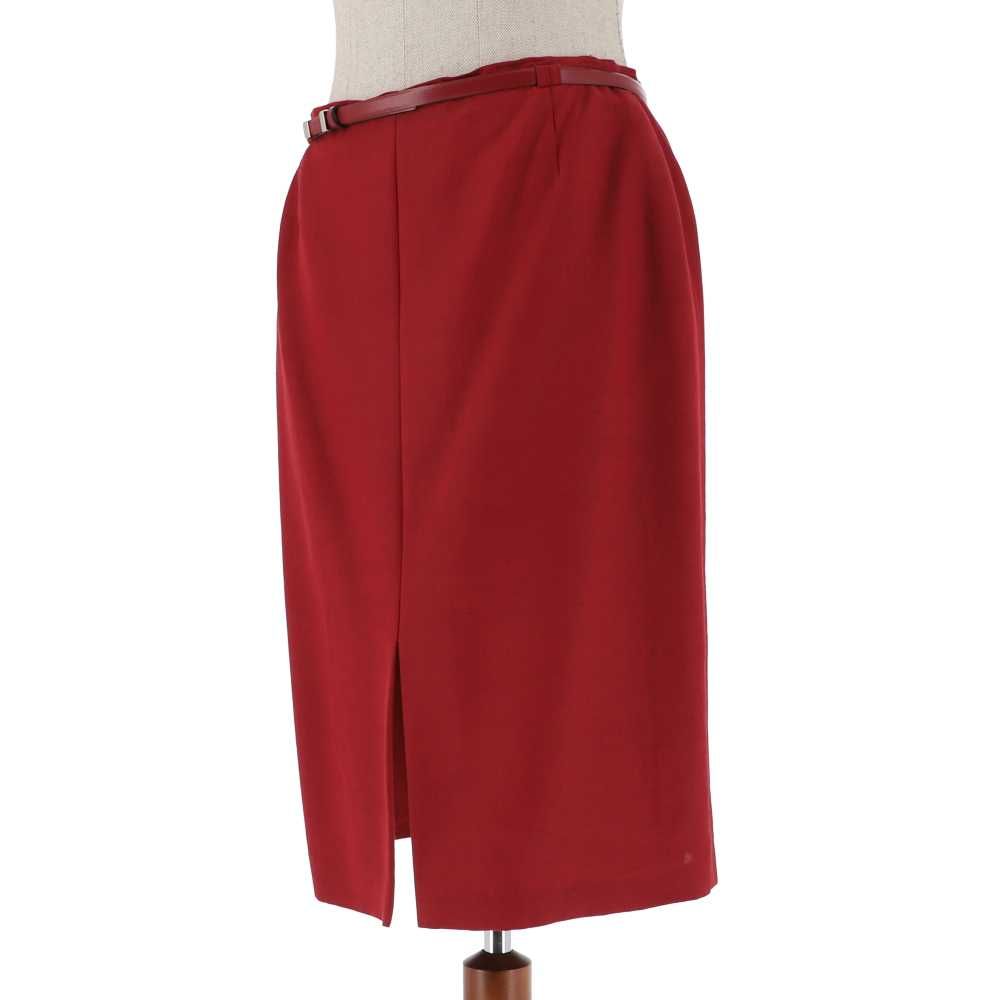Bordowa spódnica z paskiem marki Bianca, rozmiar 44