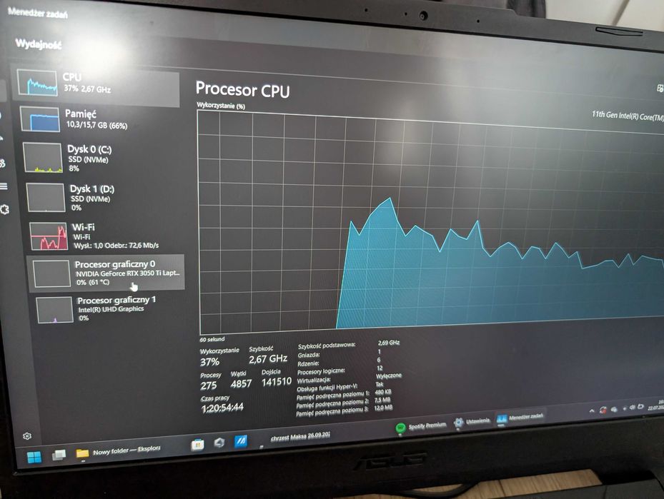 ASUS TUF Gaming F15 i5 RTX 3050Ti, 1TB SSD / Zamiana Macbook