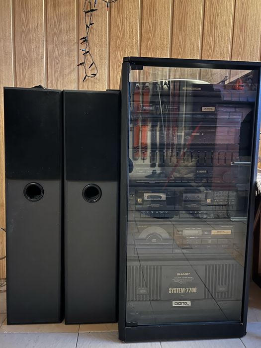 Wieża SHARP SYSTEM-7700 + gramofon + kolumny