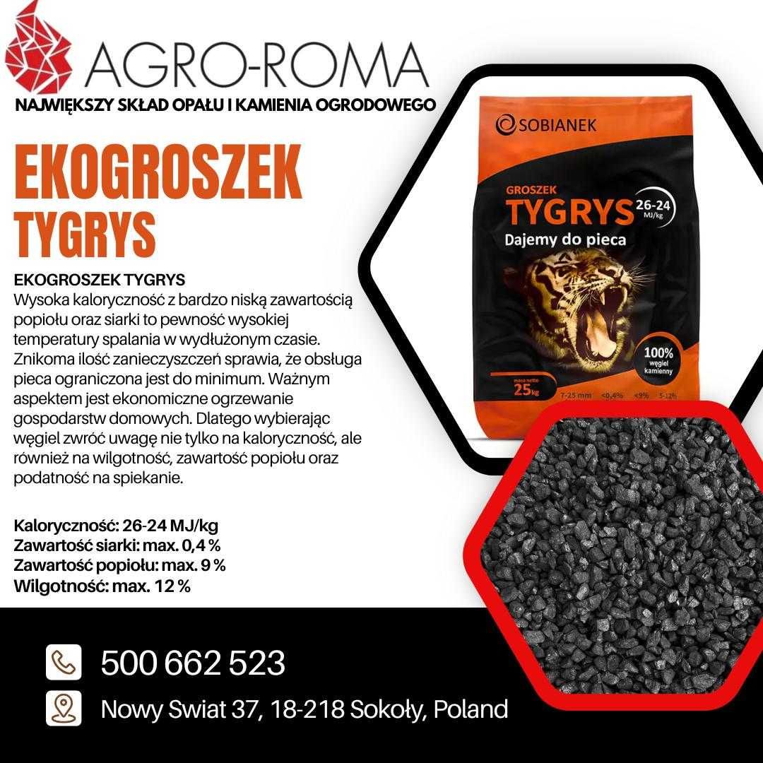 Pellet ekogroszek Opał wegiel paczka, Sokoły z Dowozem