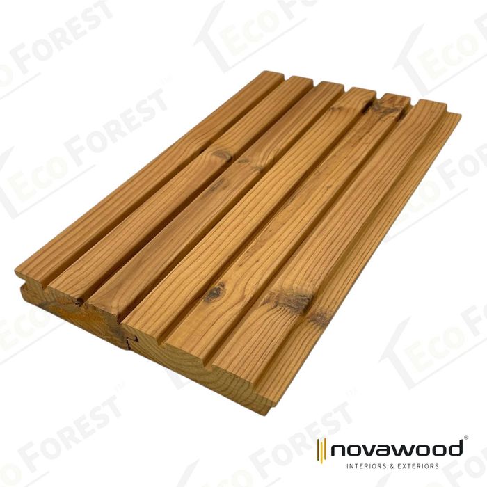 Фасадна дошка. Фасадная реечна панель Термососна NovaWood