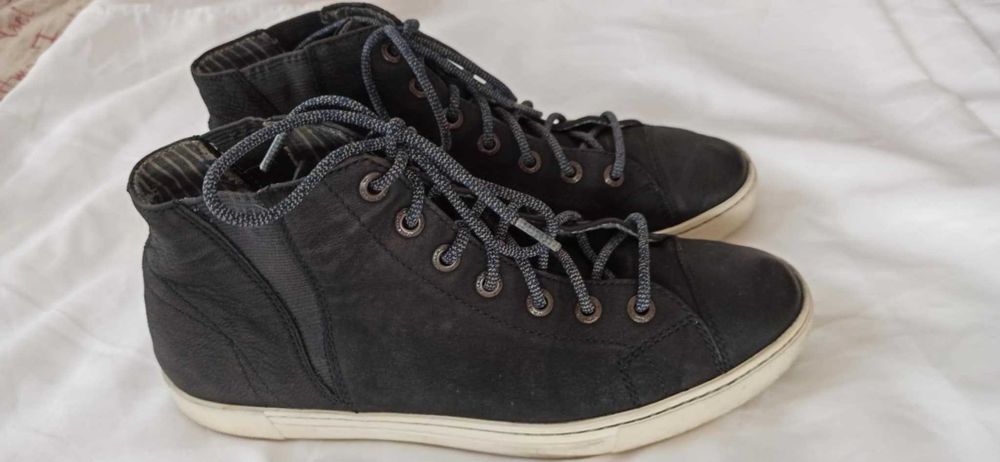 Trampki wysokie damskie skórzane