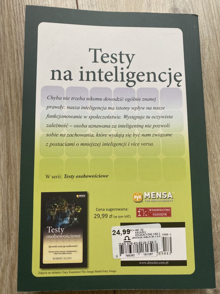 Testy na inteligecje książka