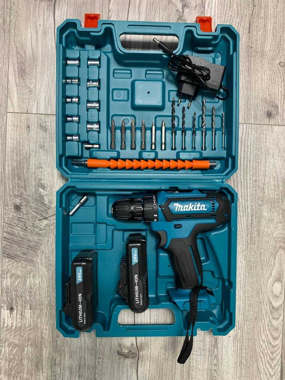 Ударний шуруповерт Makita 24V 5.0AH з набором інструментів в кейсі