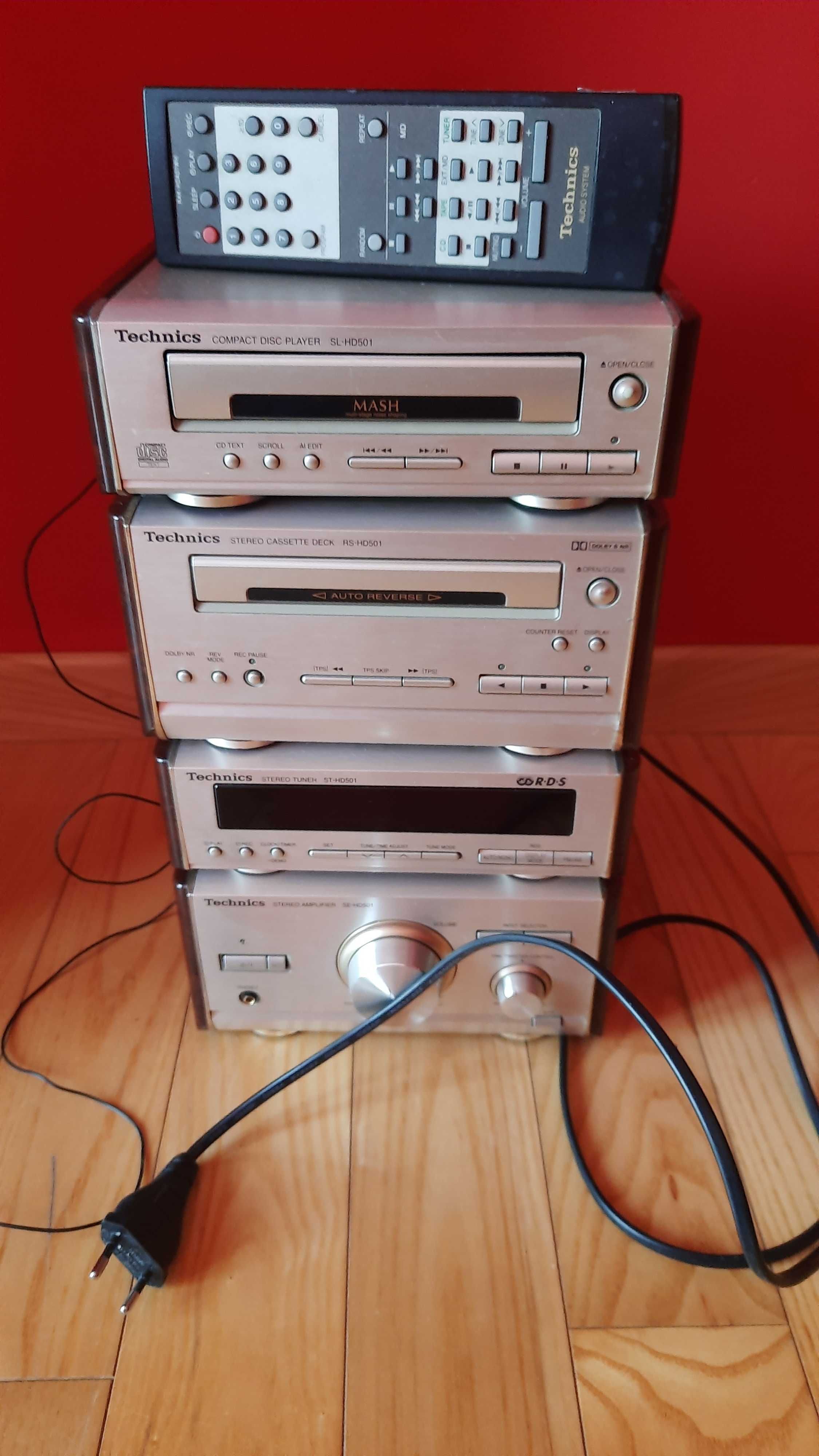 wieża CD, radio, magnetofon kasetowy, amplituner - Technics HD501