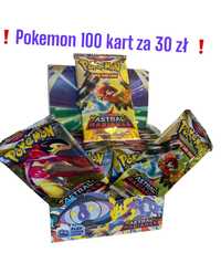 - 100 kart Pokemon za 30 zł Saszetki Zestaw nie złote 3D czarne