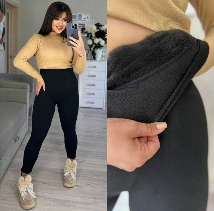 Legginsy termiczne damskie, XL-6XL, zimowe