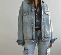 Бомбер Zara на підкладці джинсова куртка
