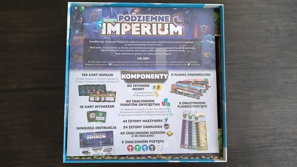 Podziemne Imperium PL Gra planszowa + Bonusowe karty