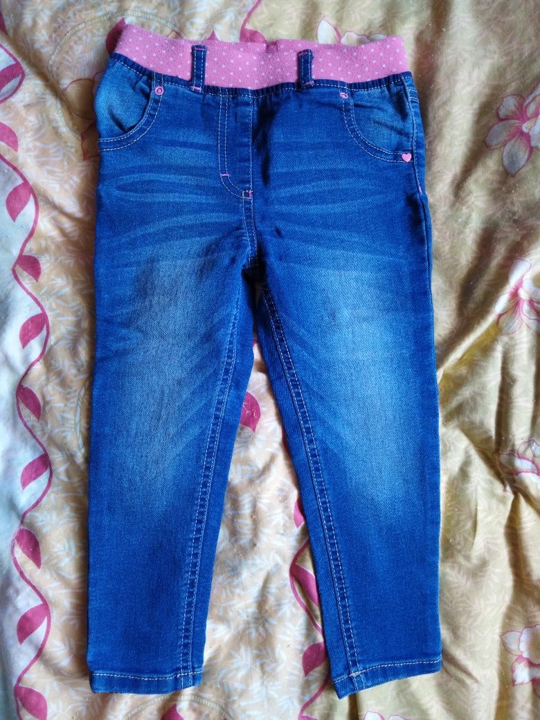 Spodnie jeansy r 98 dopasowywane w pasie
