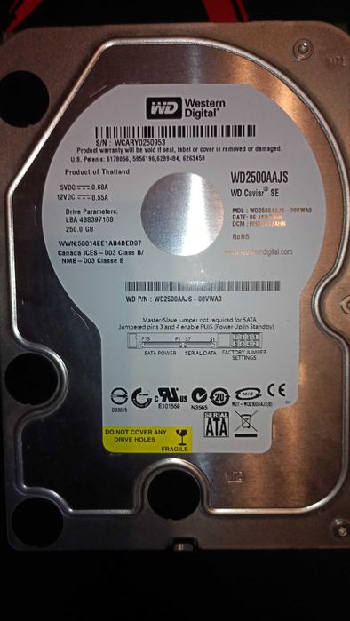 жёсткий диск WD 250GB WINDOWS 10 pro