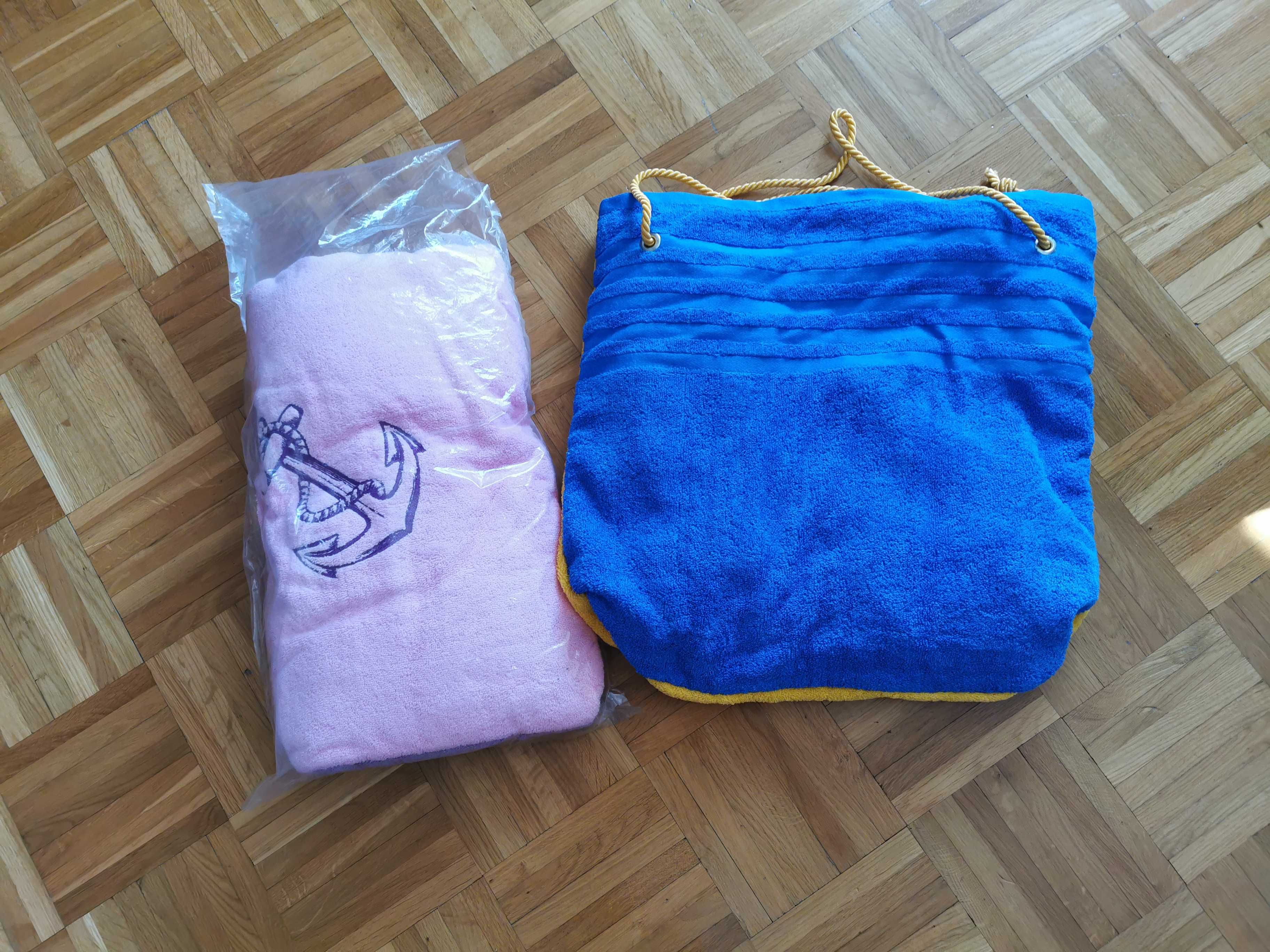 Praktyczna torba- ręcznik 2w1 zestaw