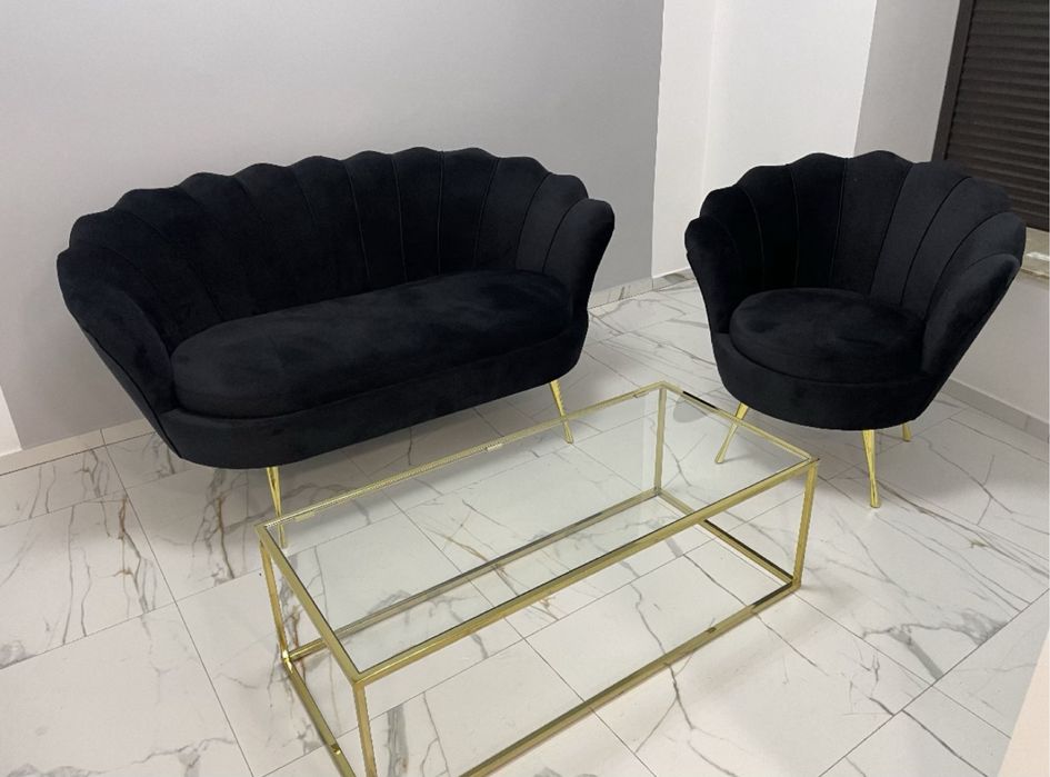 Sofa + fotel zestaw mebli do salonu gabinet wybór tkanin Producent