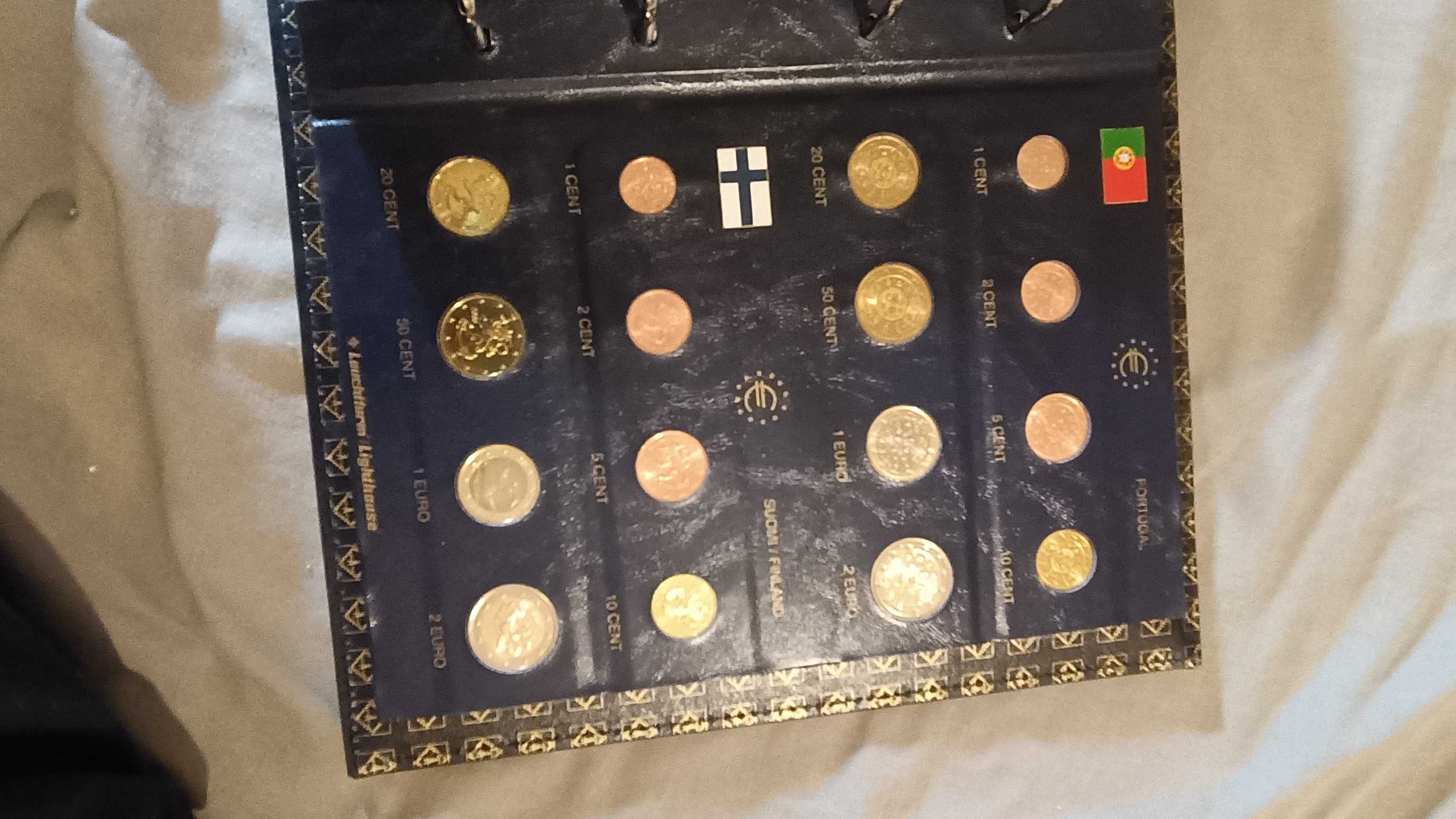Moedas de euro dos 12 países fundadores