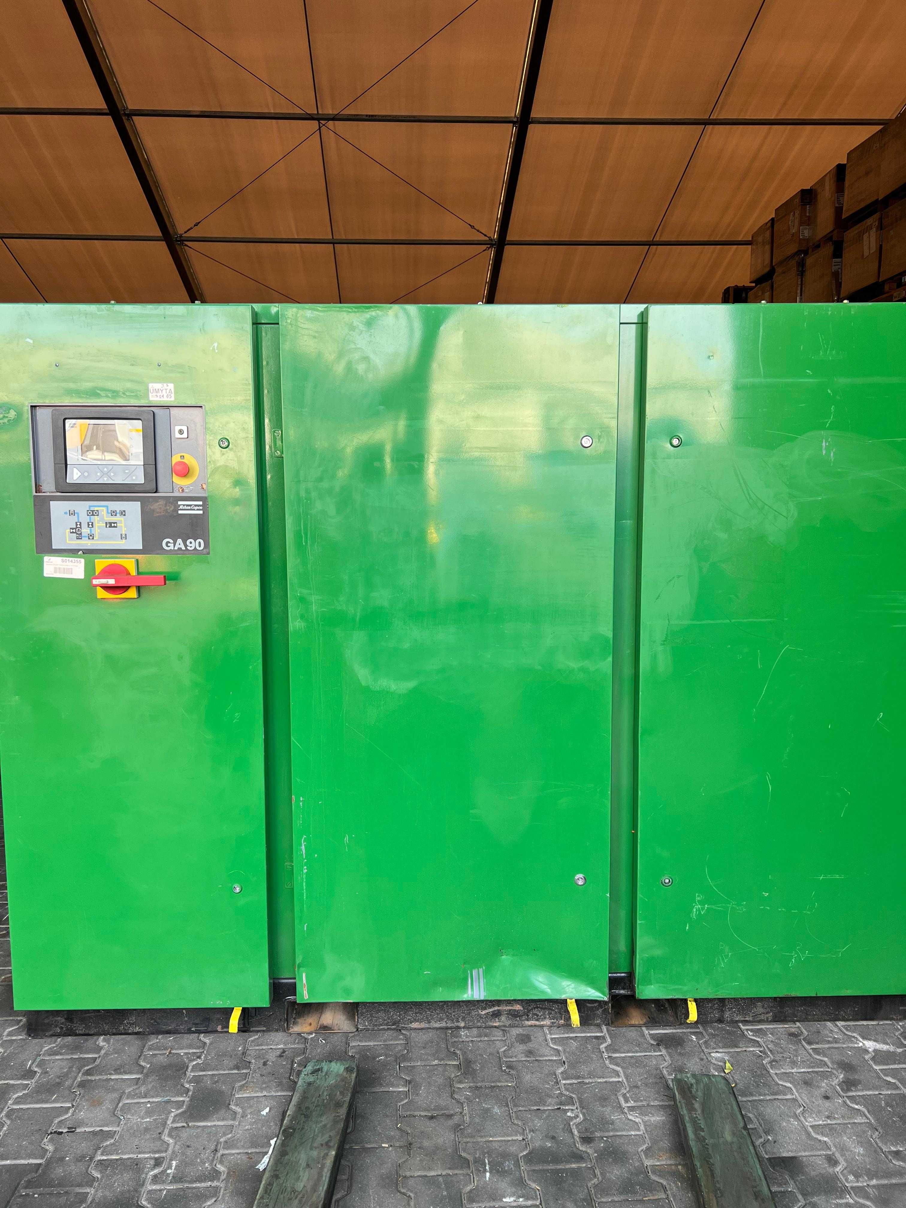 SPRAWNA!!! Sprężarka śrubowa ATLAS COPCO GA90 90kW 14,5m3/min S014355