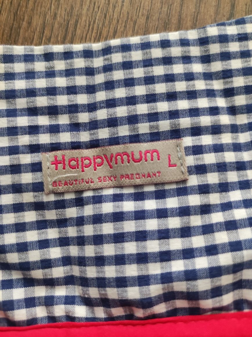 Sukienka tunika ciążowa Happymum L, bluzka do karmienia H &M Mama M