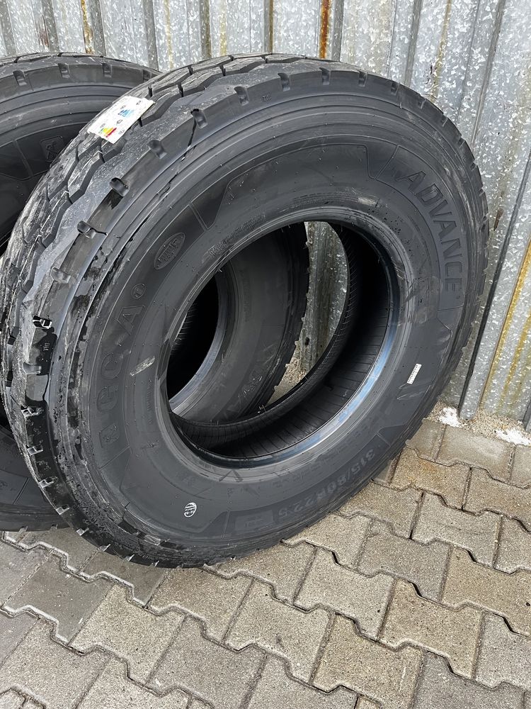 Opona przód 315/80 R22.5 budowlana prowadząca Advance GCA1