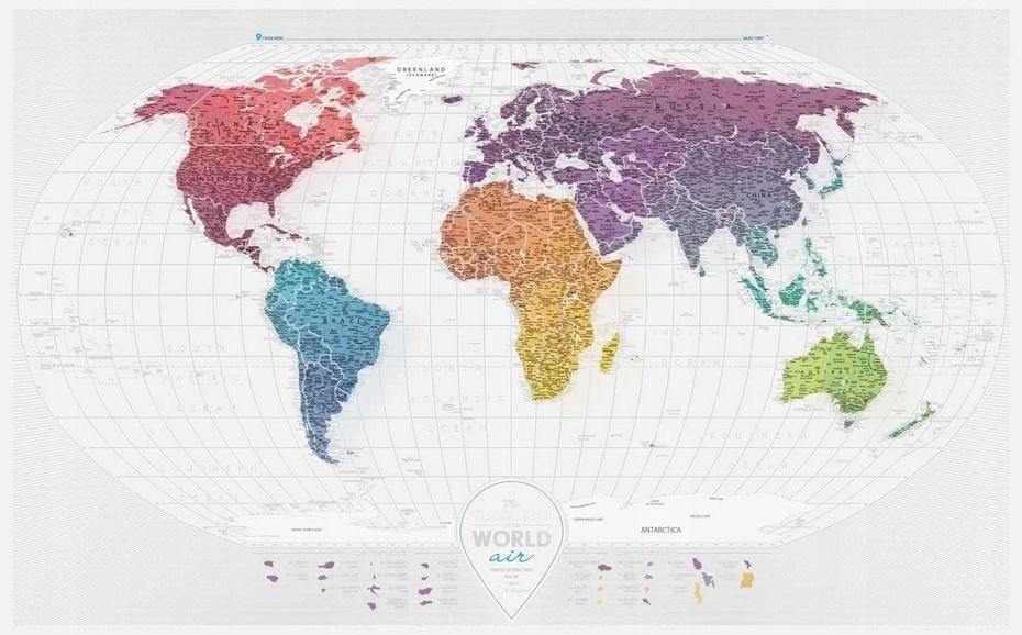 Mapa Zdrapka - Travel Map Air World