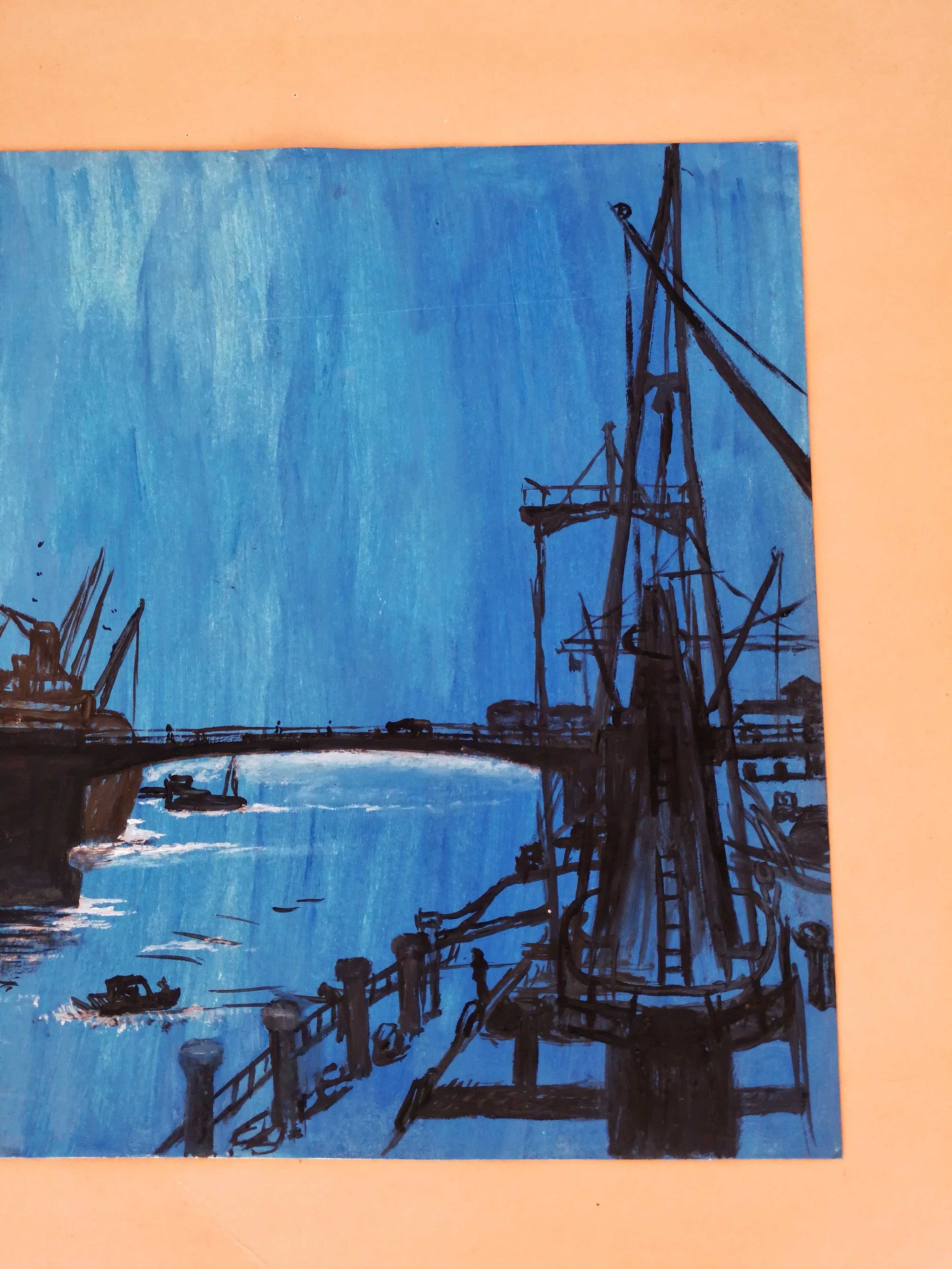 2 Aguarelas com Barcos de Constança Bracourt, Conjunto 10€
