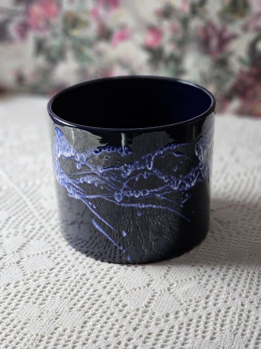 Osłonka na doniczkę Scheurich Fat Lava blue