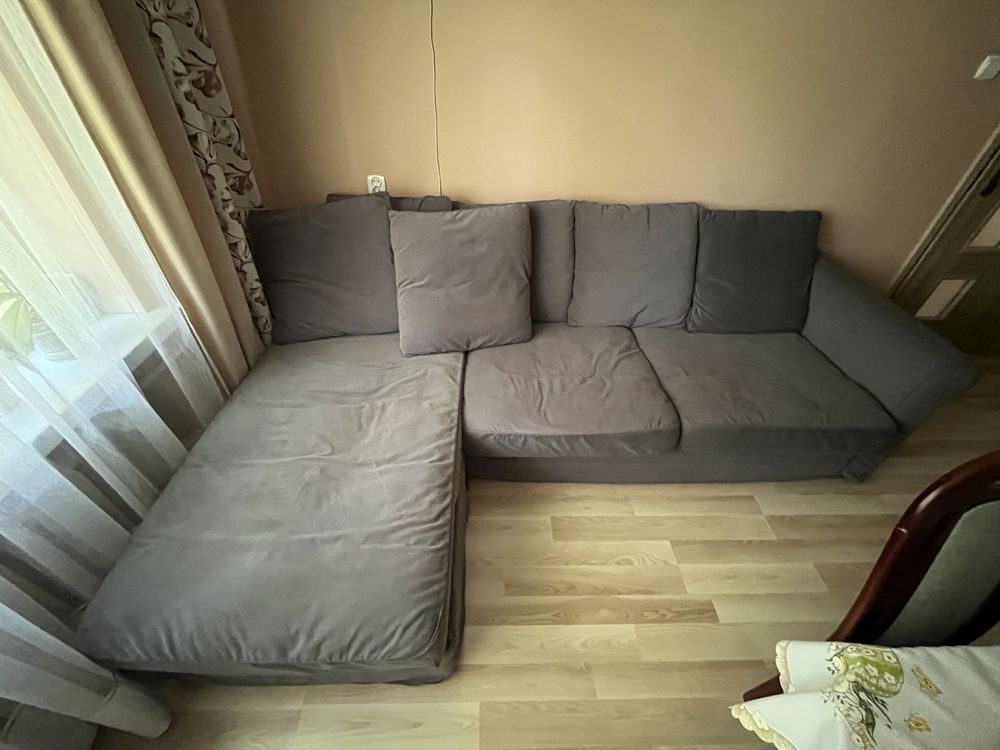 Sofa 3-os rozkładana z szezlongiem Ikea