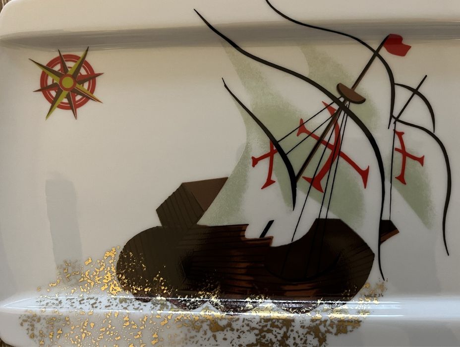 Travessa SPAL 7 Maravilhas porcelana NOVO