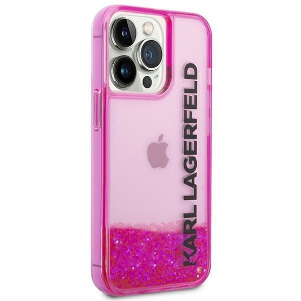 Etui Karl Lagerfeld Liquid Glitter do iPhone 14 Pro 6,1" - Różowy