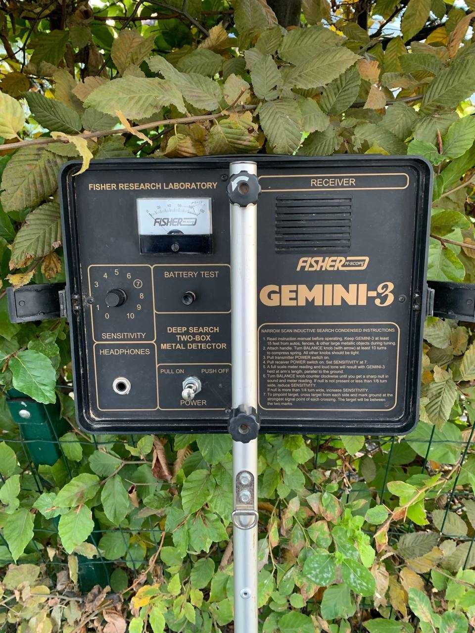 Глубинный металлоискатель Fisher GEMINI 3 Трубоискатель Whites TM 808