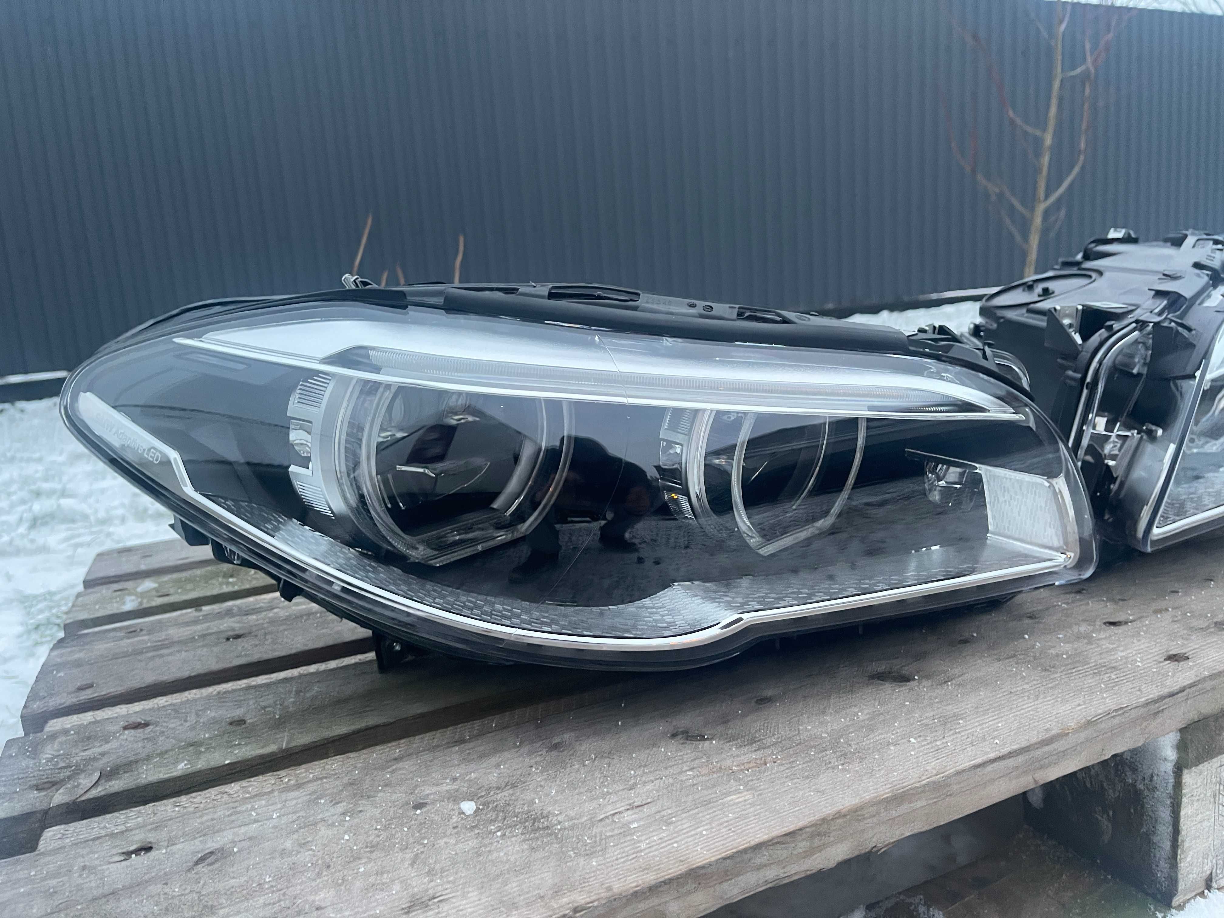 Фары оптика фари лед бмв bmw ф10 ф11 f10 f11 full led фулл лед рестайл