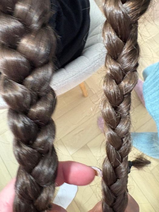 Wlosy naturalne dziewicze dzieciece niefarbowane podkrecane brązowe