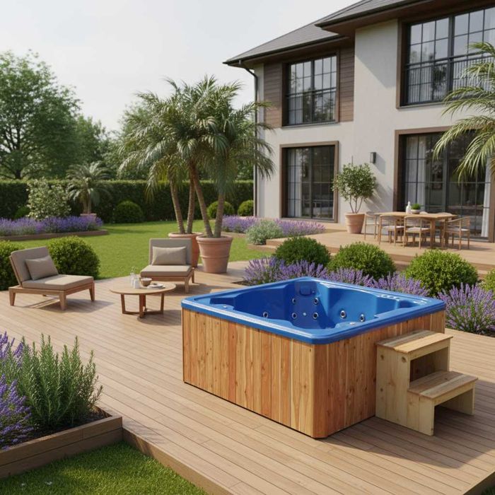 Jacuzzi całoroczne 6 os basen balia masaż pokrywa LED sauna transport