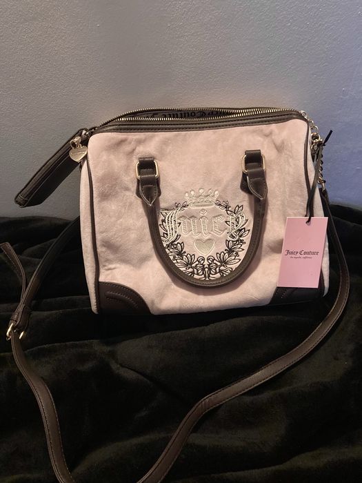 Torebka różowa pudrowa welurowa juicy couture