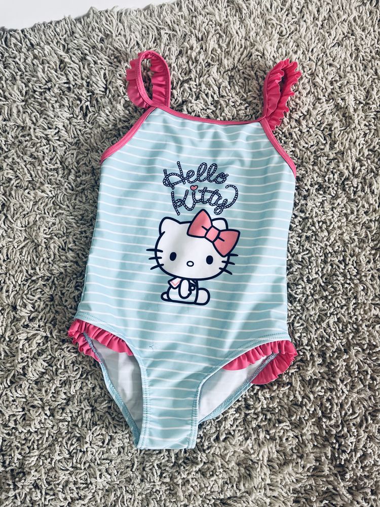 Stroj kapielowy dla dziewczynki z kotkiem hello kitty rozm 116 kotek